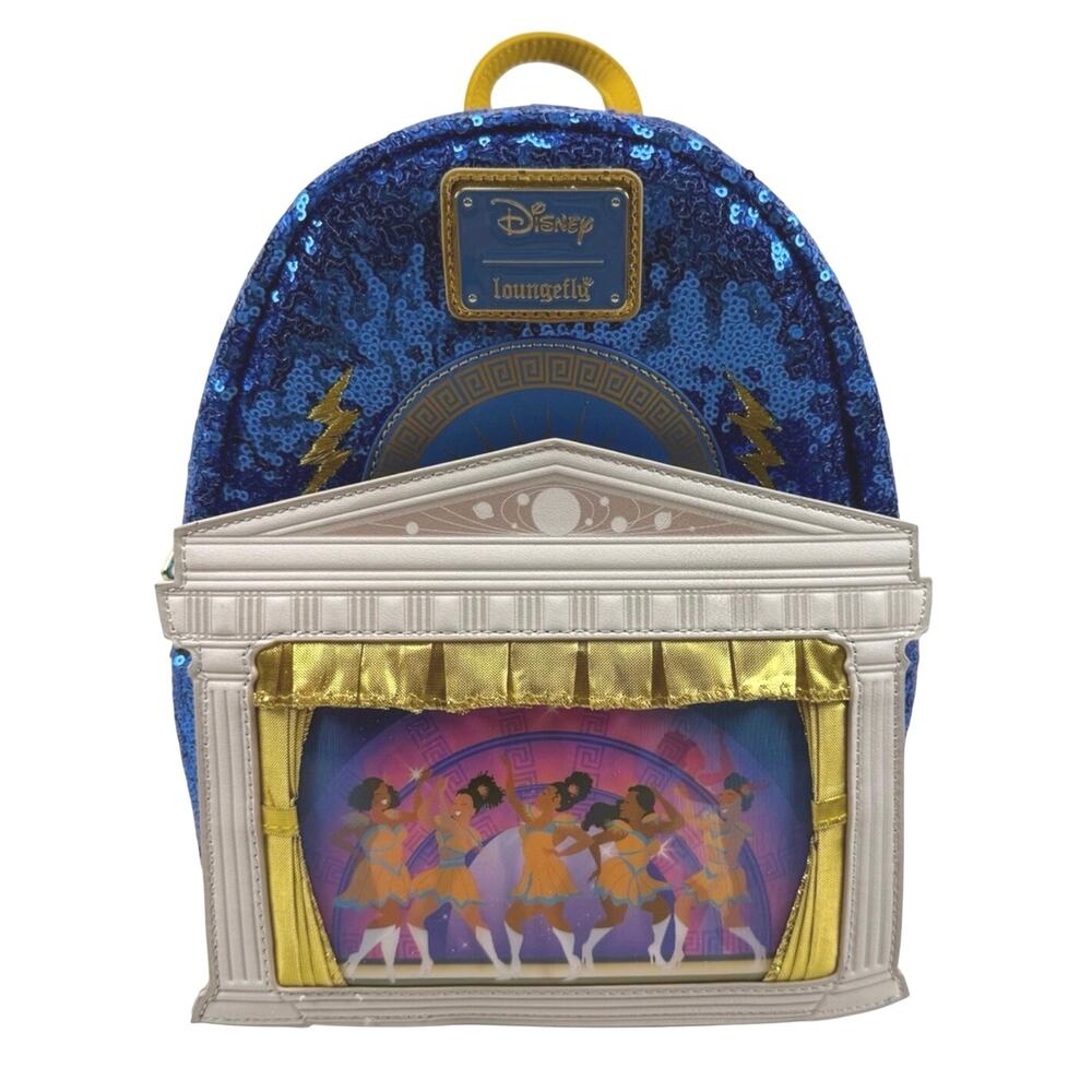Loungefly Disney Hercules The Musical Backpack Sequin UK exclusive NWT